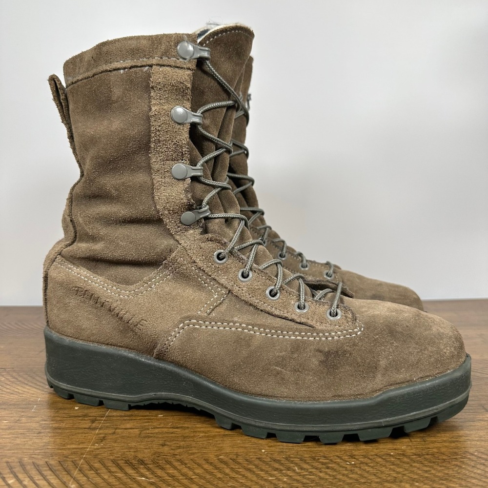 Belleville Combat Boots Mens 9.5 R Brown 675ST Steel Toe Gore-Tex Tactical USA